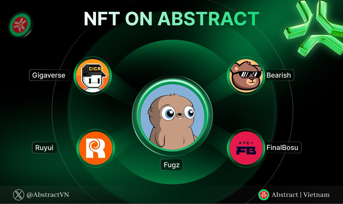 AbstractVN's tweet image. NFT trên Abstract ✳️

Điểm qua 5 bộ sưu tập NFT nổi bật nhất trên @AbstractChain mà bạn sẽ không muốn bỏ lỡ

1/@FugzOfficial 
2/@playgigaverse 
3/@bearish_af 
4/@RuyuiStudios 
5/@finalbosuX 

Đâu là bộ sưu tập NFT yêu thích của bạn?