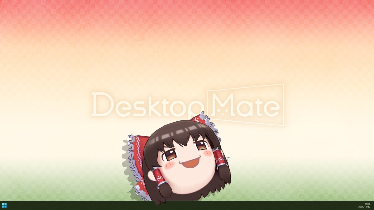 東方Project』の「博麗霊夢」と「ゆっくり霊夢」が『Desktop Mate』に