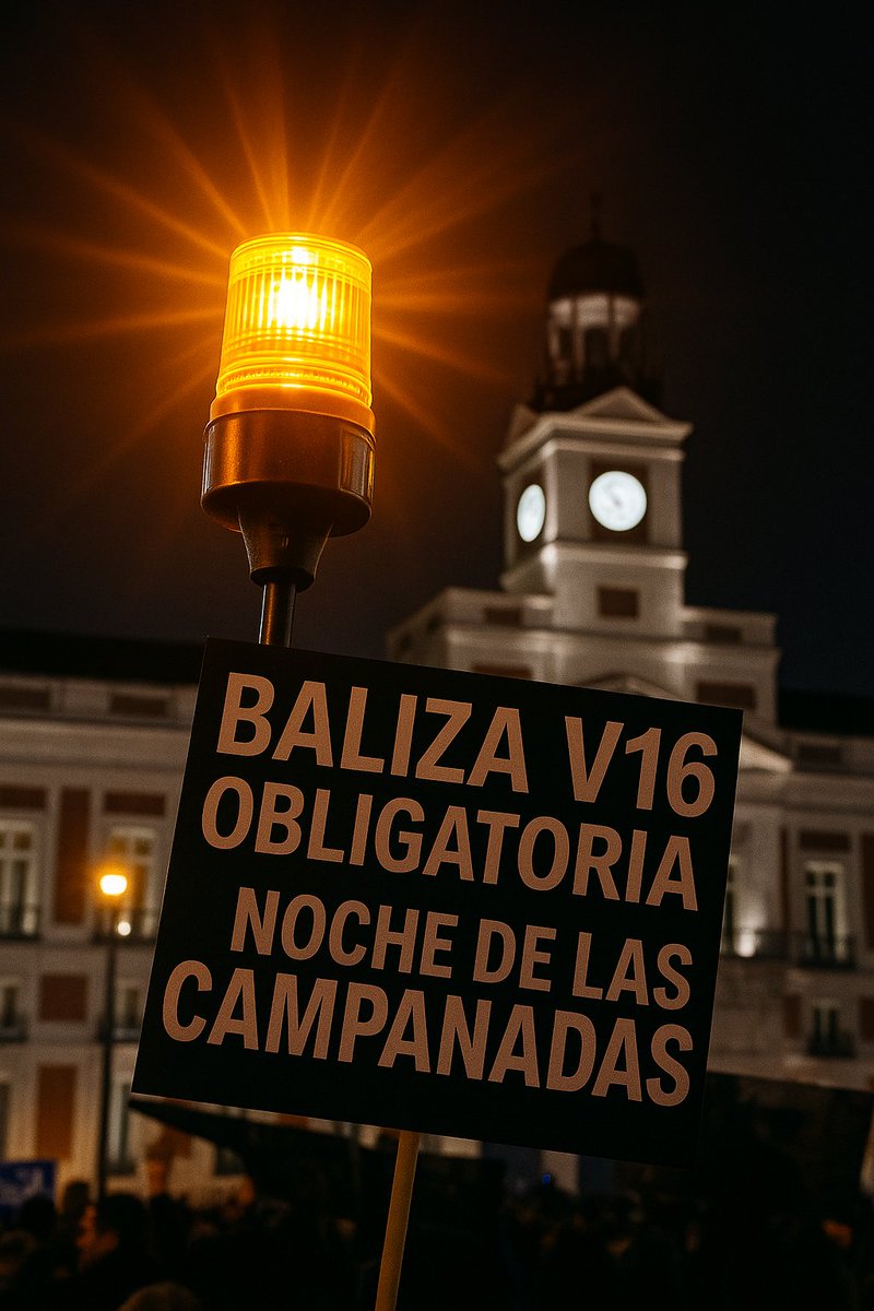 Después de las campanadas podríamos hacer algo realmente memorable: encender las malditas balizas V16 en todos los comedores del país. Más de 30 millones de luces parpadeando a la vez. Que DGT 3.0 vea lo que es un colapso de verdad.

#Baliza #V16 #BalizaV16 #DGT