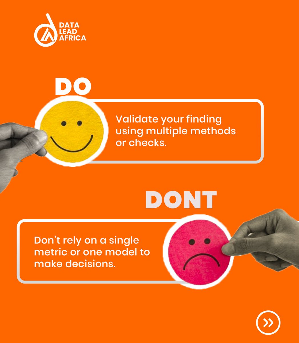 DataLead_Africa's tweet image. Be the analyst everyone trusts 😊✅
Swipe for 5 quick DOs &amp;amp; DON’Ts every analyst should know!

#DataAnalytics #AnalyticsTips #DataDriven #SmartData #LearnData #DataInsights #DataForEveryone