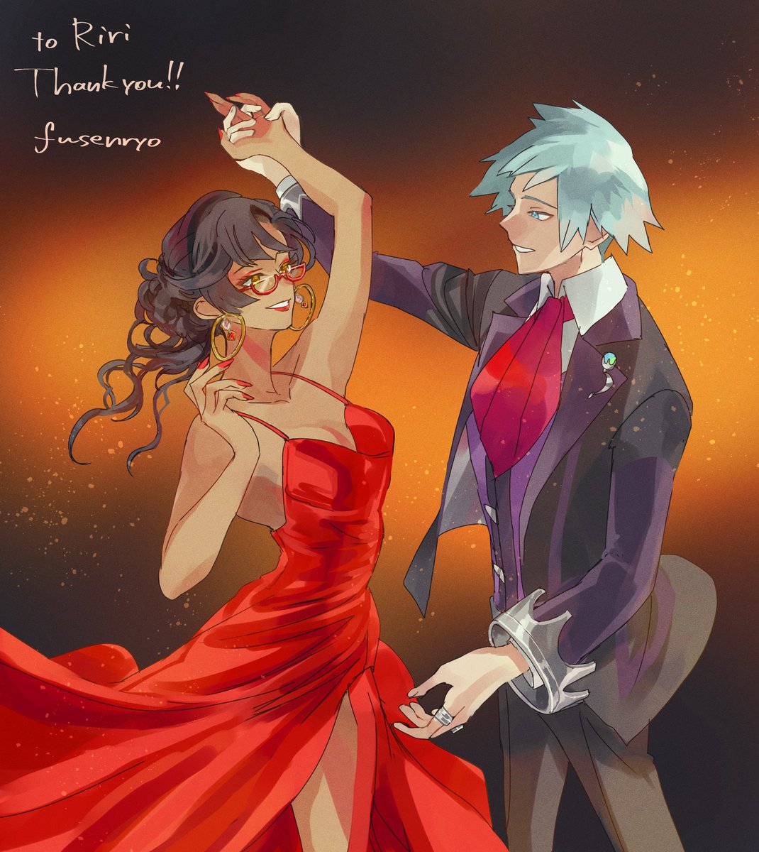 This is adorable omg.
Look at them 🥹
#Steelchicshipping 

@/fusenryo2