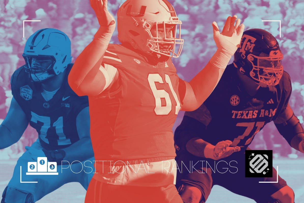 Need an offensive guard? This is a good class to grab one (assuming a couple of these dudes don't go back to school). 

Here, I refreshed my offensive guard grades with updated, tiered rankings. Enjoy!

Link 🔽🔽🔽