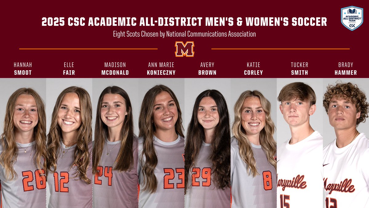 Congrats to these eight soccer Scots on their terrific academic accomplishments!

🔗tinyurl.com/yrr3uee4