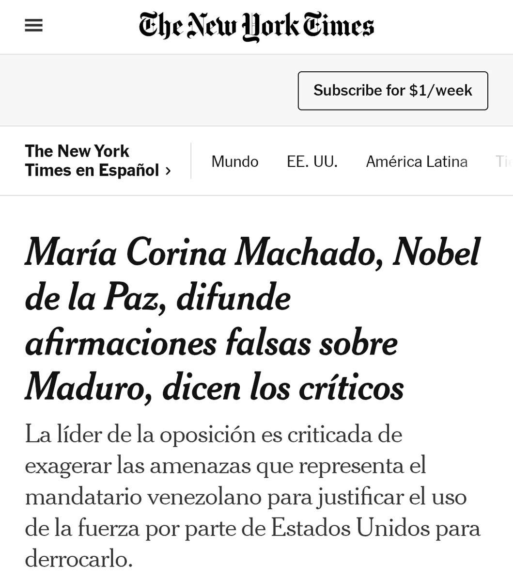 EmmaRincon's tweet image. Este es el mismo @nytimes que en su momento ocultó el genocidio de la Unión Soviética para proteger a Stalin. No han cambiado nada en 100 años.

Aparato de propaganda de la izquierda internacional. No hemos visto reportajes en los últimos días de cómo Maduro secuestra niños,…