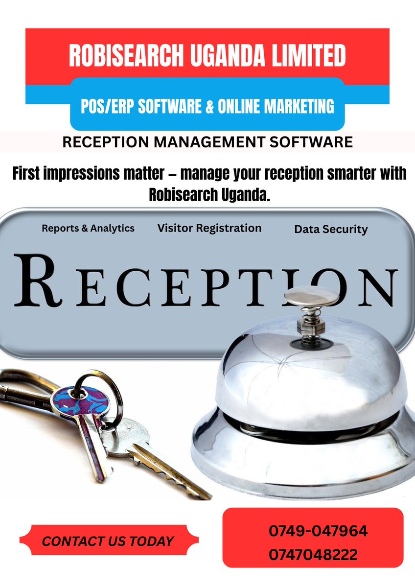 RobisearchUg's tweet image. Simplify hotel, supermarket, and bookstore management with Robisearch software solutions. Call 0749047964 / 0747048222 | robisearch.com  #BusinessSolutions #SmartManagement