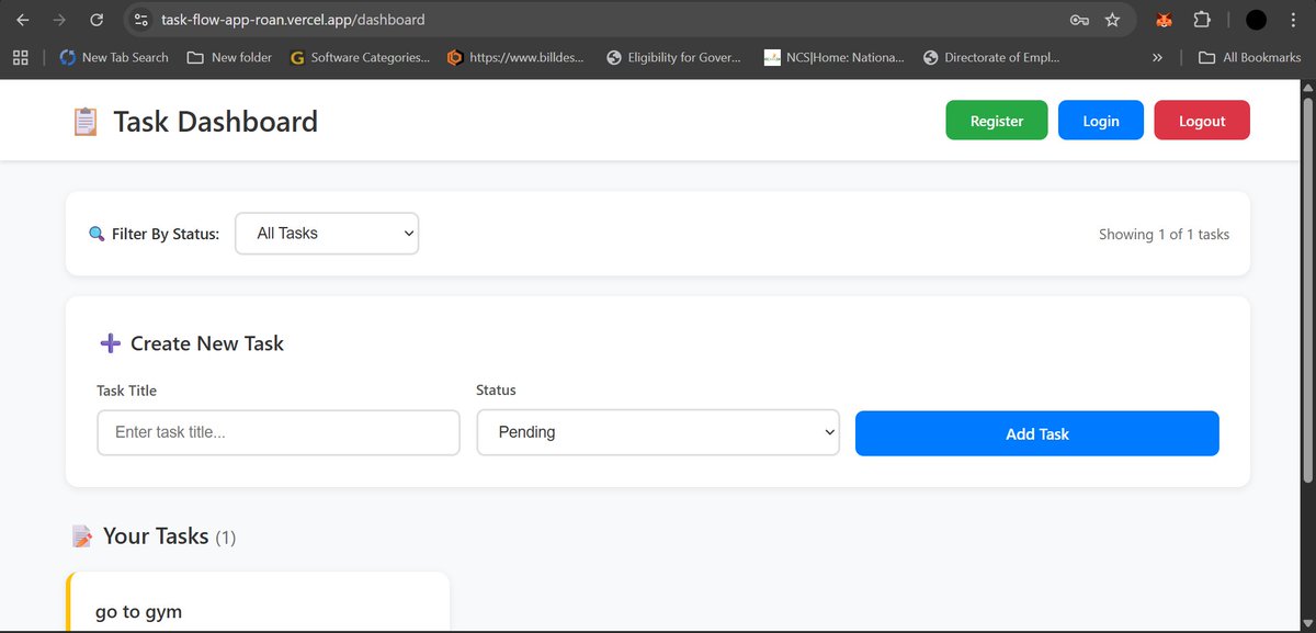 ankit_chanal's tweet image. LIVE! My MERN TaskFlow Dashboard is fully deployed! 🚀 From code to cloud: ✅ Full CRUD &amp;amp; JWT Auth ✅ Filtering/Editing/Deleting ✅ Deployed on Vercel &amp;amp; Render  The ultimate feeling! Check it out: [task-flow-app-roan.vercel.app]  #MERNStack #WebDev #ReactJS #Deployment