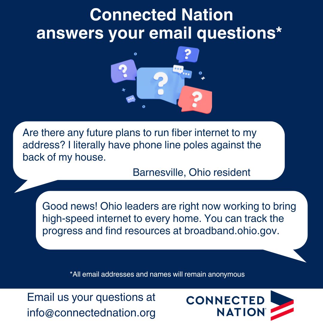 ConnectedCEP's tweet image. Even if we can&apos;t directly help you with a connectivity issue, we usually know the group that can. 

Afterall, we must work together to close the Digital Divide. 

Send us your questions! If we don&apos;t know the answer, we&apos;ll point you in the right direction. #ConnectedNation