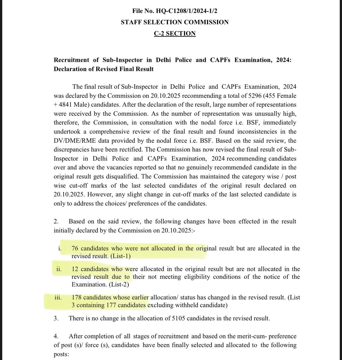 abhinaymaths's tweet image. SSC अपनी credibility almost खो चुकी है सही तरह से exam कराने में हर बार विफल 
result की बारी आए तो वहाँ fail 
बार-बार रिज़ल्ट में संशोधन…
जैसे अभी फिर से CPO का रिज़ल्ट रिवाइज़ हुआ है- 76 को नौकरी मिली और 12 की मिली हुई नौकरी छीन ली …..साफ है कि
सिस्टम में गड़बड़ियाँ गंभीर हैं…