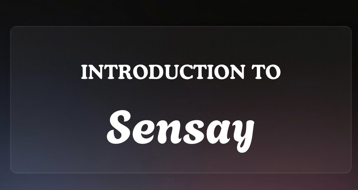 0xKennyvincs's tweet image. Sensay is an AI platform that lets anyone create digital replicas, smart agents that talk, learn, and respond like real experts.

It also captures human knowledge, turning it into searchable AI assistants so teams never lose important information again.