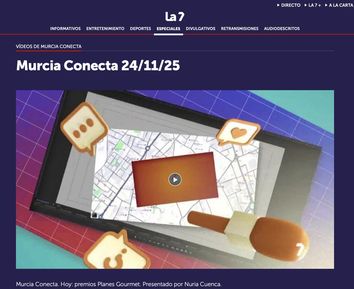 Gracias 🙏 a #NuriaCuenca y #SaraAbellán del programa televisivo Murcia Conecta en La 7 TV, por difundir entre vuestros espectadores la programación de nuestro Jewish Lorca X edición.

👀 ≥11º 27’ 07’’ la7tv.es/video/murcia-c…

🏷 #JewishLorca #Lorca · #MurciaConecta #La7