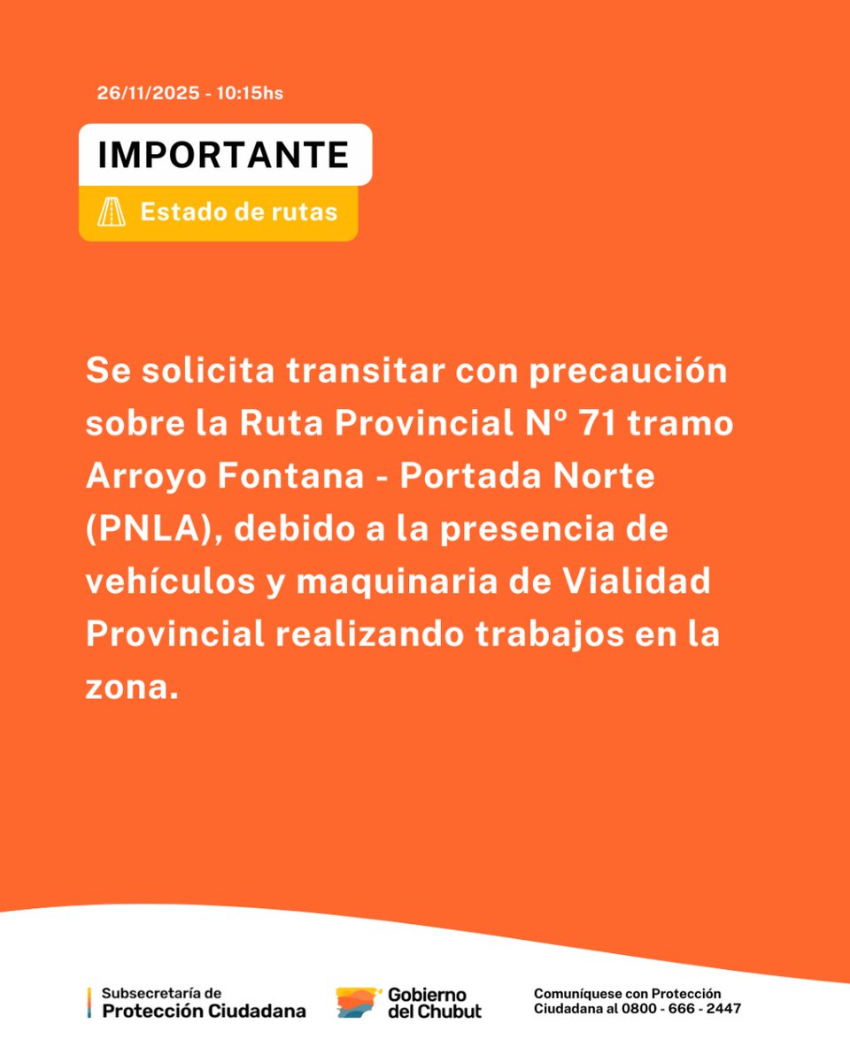 Subsecretaría Protección Ciudadana Chubut tweet media