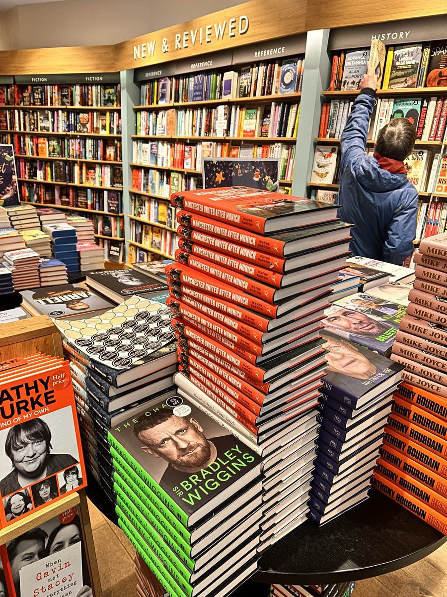 Really quite made up with how much <a href="/wstrafford/">Waterstones Trafford Centre</a> have got behind my new book. They had the book front of store today and when I went in to sign they had lots more waiting 😅♥️