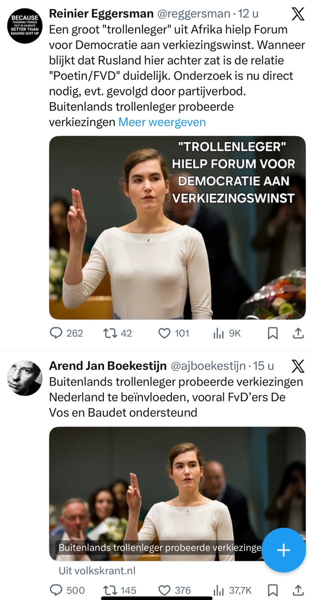 De enige echte oppositie en gezond verstand partij staat op grote winst richting 12-15 zetels. Dus gaan de #WEF woke sekte adepten een trollen smear campagne starten. Allen met hetzelfde plaatje van <a href="/lidewij_devos/">Lidewij de Vos</a>. Smerig, zielig en geen argumenten. Slechte valse verdachtmakingen