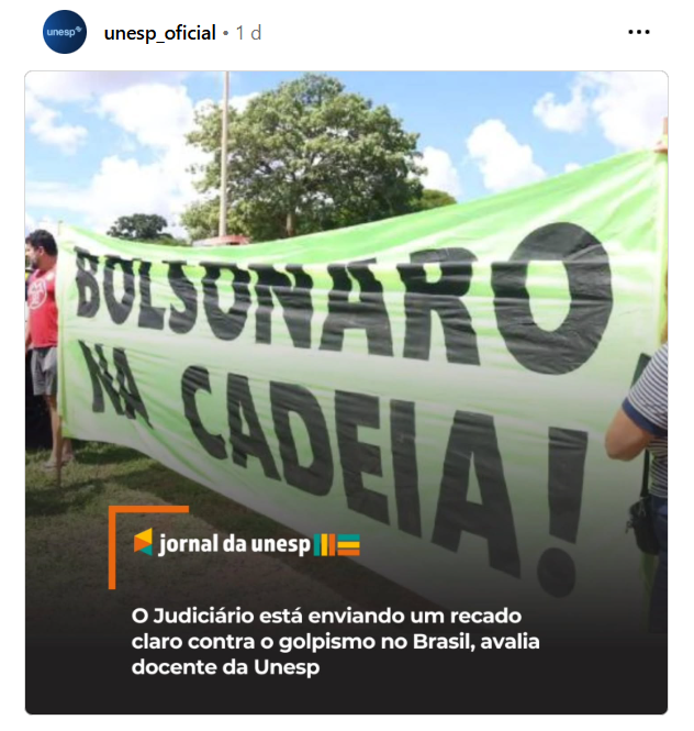 DefecatingB's tweet image. A @Unesp_Oficial é a mesma universidade mantida com o dinheiro dos pagadores de impostos paulistas onde um professor foi AGREDIDO por alunos por conta de posicionamentos políticos. Em tese deveria ser uma instituição focada ao ensino e à pesquisa científica, e não de militância.