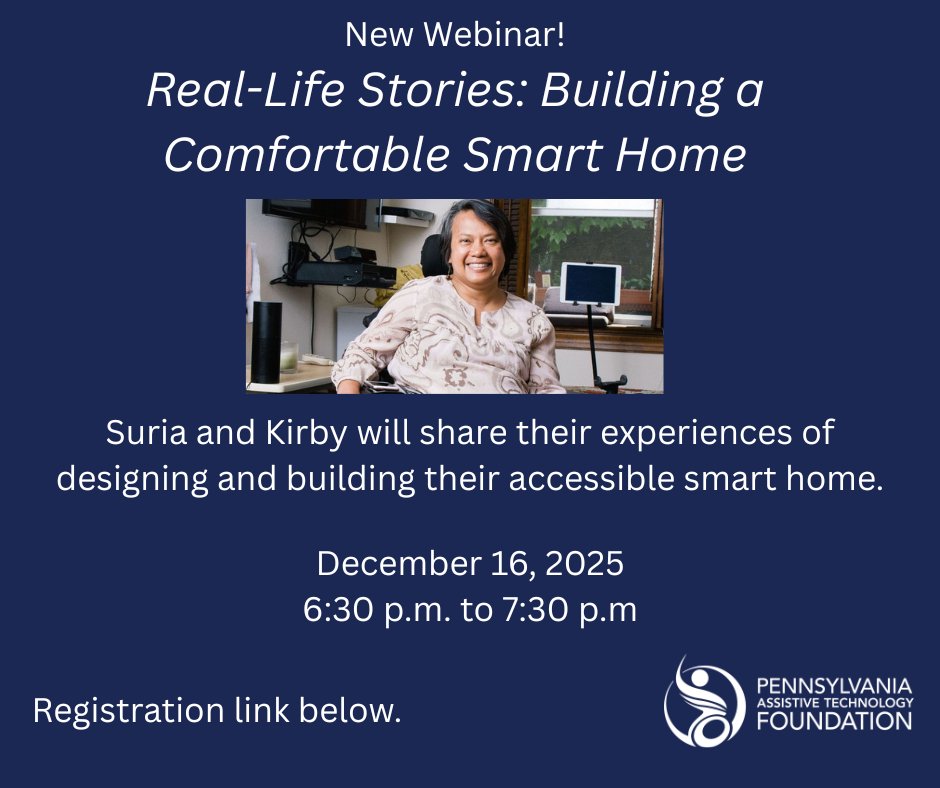 PennsylvaniaATF's tweet image. Want to incorporate #SmartHomeTech in your home? Join our webinar, Real-Life Stories: Building a Comfortable Smart Home, on December 16th from 6:30–7:30 PM EST. 

Hear Suria and Kirby share how they built a home that truly works for them. 

Register today: us02web.zoom.us/webinar/regist…