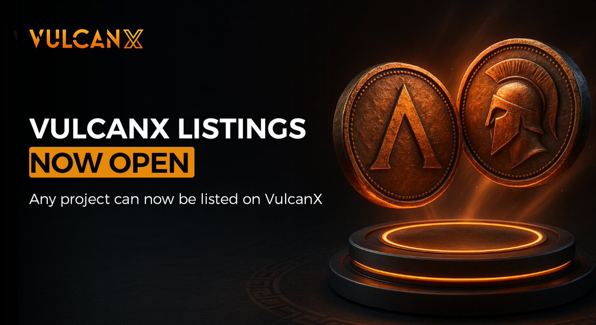 ICYMI: Listings are NOW OPEN on VulcanX.

Any project can now apply directly to list on our gamified revenue-sharing exchange.

• Access to 200,000+ engaged community members
• Free promotional support for selected projects
• Fully EU-regulated (MiCA-compliant)

Dozens of