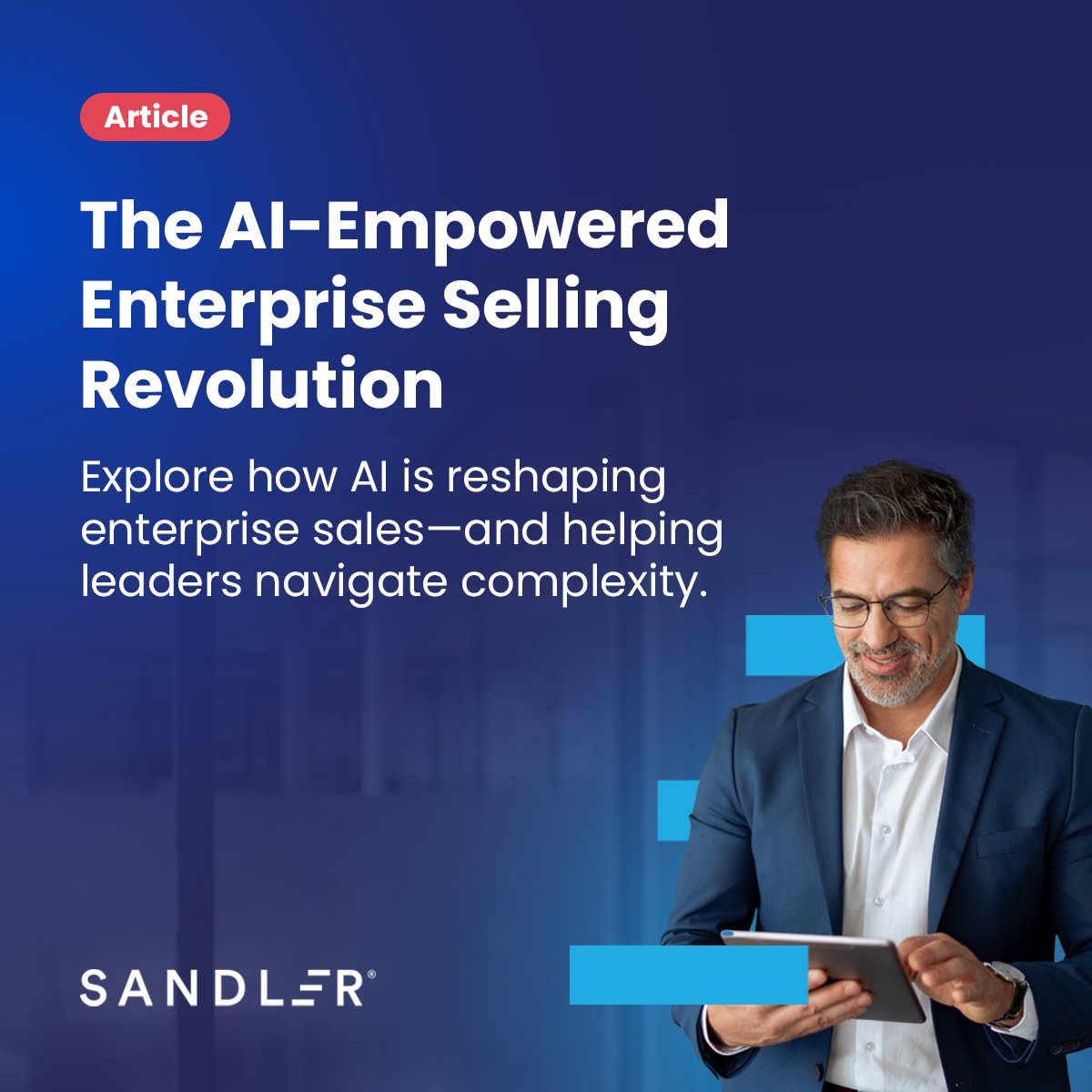 Bobbarberjr's tweet image. Discover the reimagined Sandler Enterprise Selling program! 🚀 Achieve remarkable results with AI-driven insights.

#SalesExcellence #AIInsights

sandler.com/blog/the-ai-em…