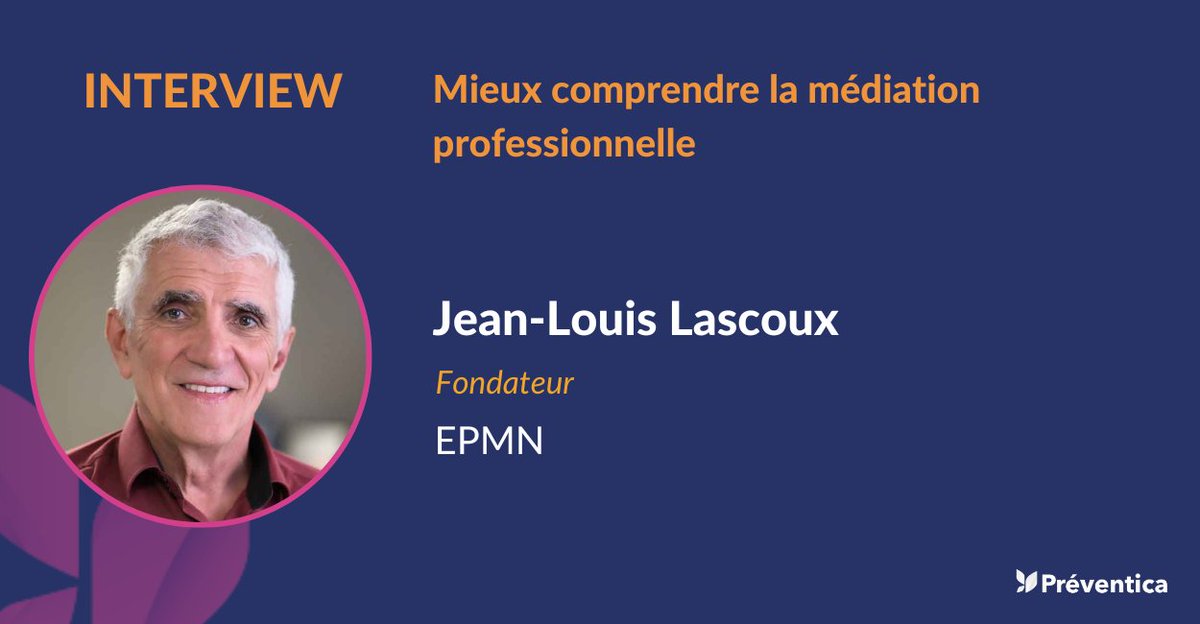 🗣️"La #médiation, c’est une tonalité, un état d’esprit".

Jean-Louis Lascoux, fondateur de l'#EPMN rappelle dans une interview, les grands principes de la médiation professionnelle, toujours dans le grand intérêt des organisations ➡️bit.ly/3XPLVIH