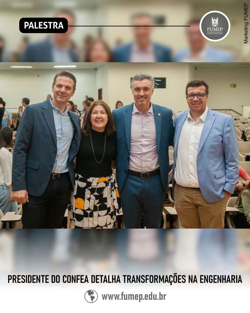 FUMEP's tweet photo. Uma noite de inspiração, conhecimento e novos horizontes! ✨

Acesse: https://t.co/atQfCx1RJV

#FUMEP #EEP #Confea #CreaSP #Engenharia #Tecnologia #Inovação #FuturoDaEngenharia
#Carreira #Protagonismo #Educação #FormaçãoProfissional #Inspiração #Piracicaba
#Oportunidades https://t.co/IHAtDyRN9F