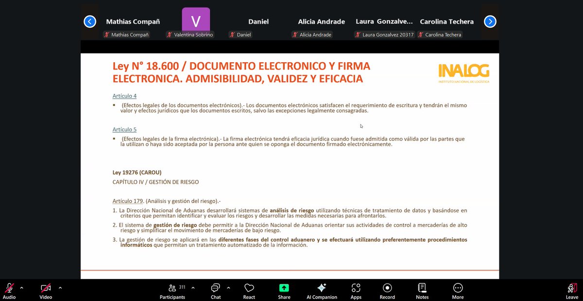 📚 Hoy se realizó la 9.ª Jornada de Derecho Aduanero. 

Leonardo Couto representa al INALOG y expuso sobre los desafíos de la declaración aduanera y la importancia de la interoperabilidad y la gestión de riesgo
