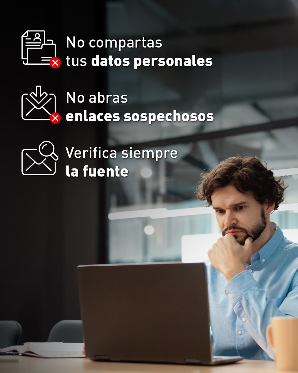 📷 ¡No caigas en trampas digitales!
Los estafadores pueden hacerse pasar por tu banco para obtener tu información.
Recuerda: nunca te pediremos claves, códigos o datos personales por mensaje o llamada. 📷📷
#SomosMultibank #IntegridadMultibank