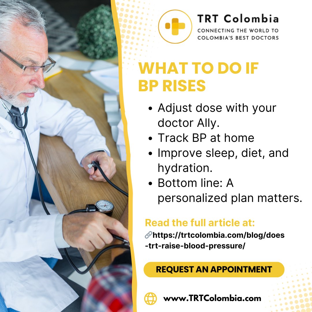 If you’ve ever wondered whether #TRT can raise #blood pressure, you’re not alone. 💬

This #blog breaks down what the science says and why the answer depends on your #health, your #labs, and proper monitoring.

(1/3)