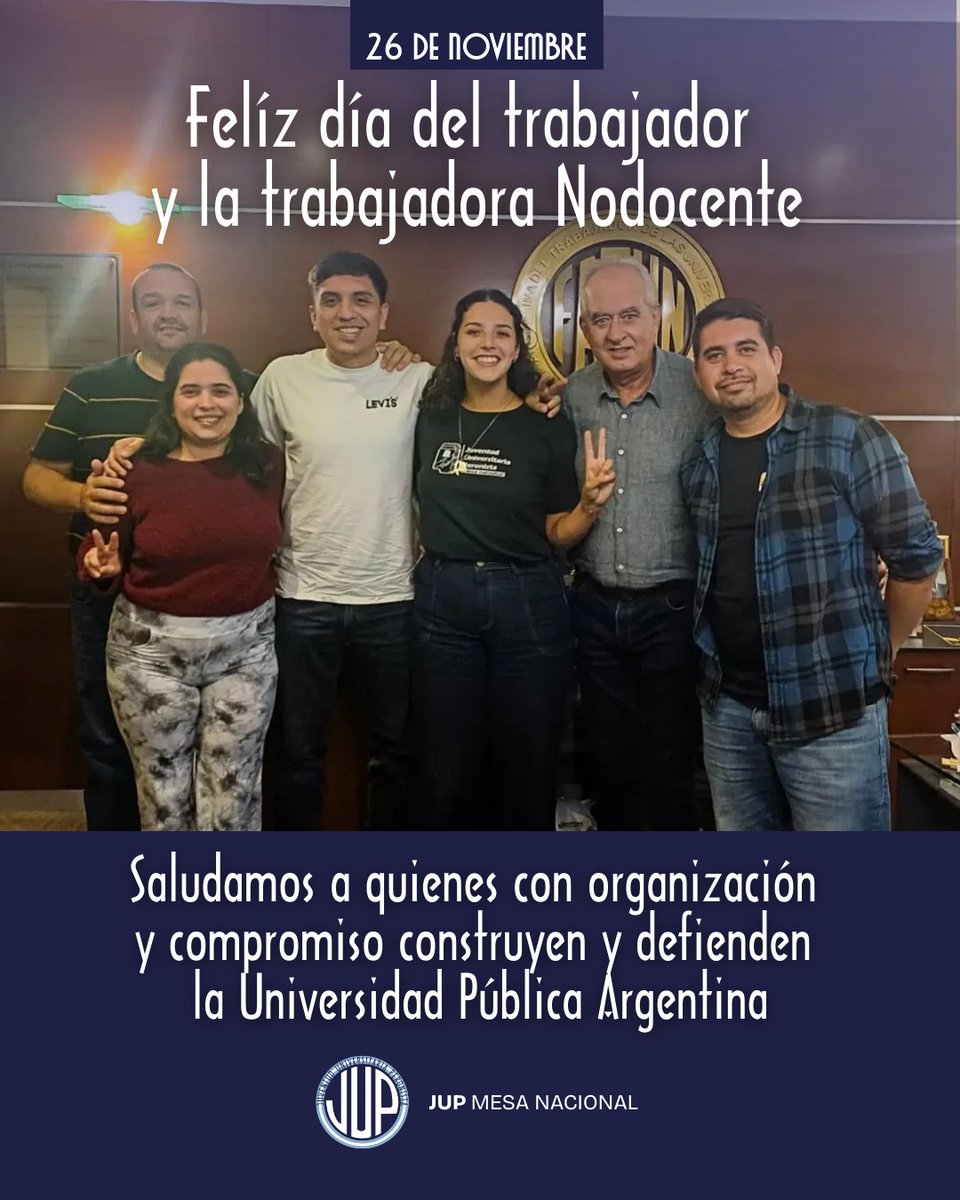 Saludamos a los compañeros y compañeras nodocentes de las Unidades Nacionales en su día 🗓️

Con la Unidad de trabajadores/as y estudiantes, construimos organización en defensa de la Patria ✌🏻🇦🇷