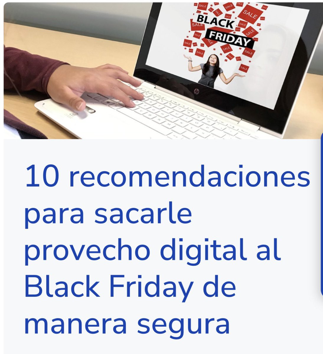 Alejo_GuzmanG's tweet image. 10 recomendaciones para sacarle provecho digital al #BlackFriday de manera segura, del @colCERT @Ministerio_TIC 

#ComprasEnLínea #ComprasPorInternet #BlackDays 

mintic.gov.co/portal/inicio/…