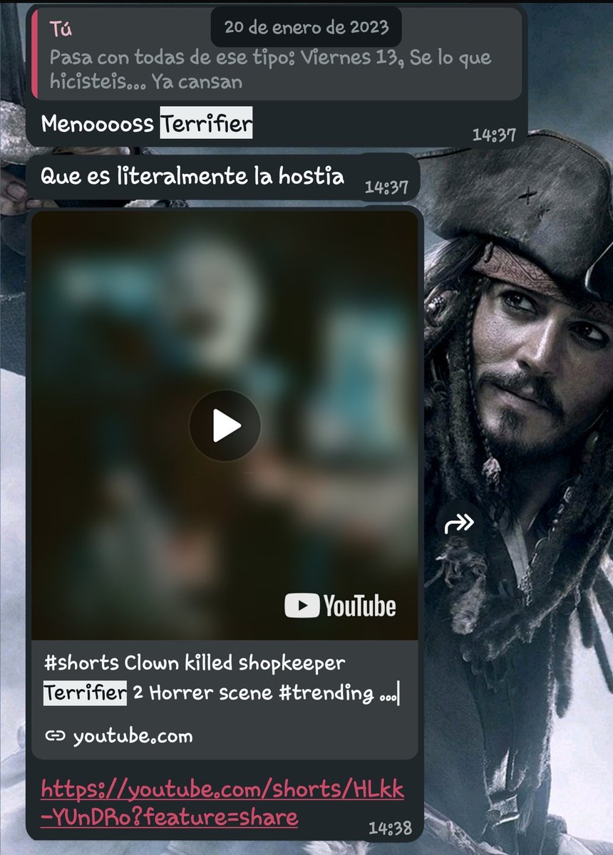 JaviTwitchOP's tweet image. Con mi amiga Susi, que no tiene Telegram pero es ultra fan de Art y las pelis de Terrifier jajajajajaja #TerrifierGame