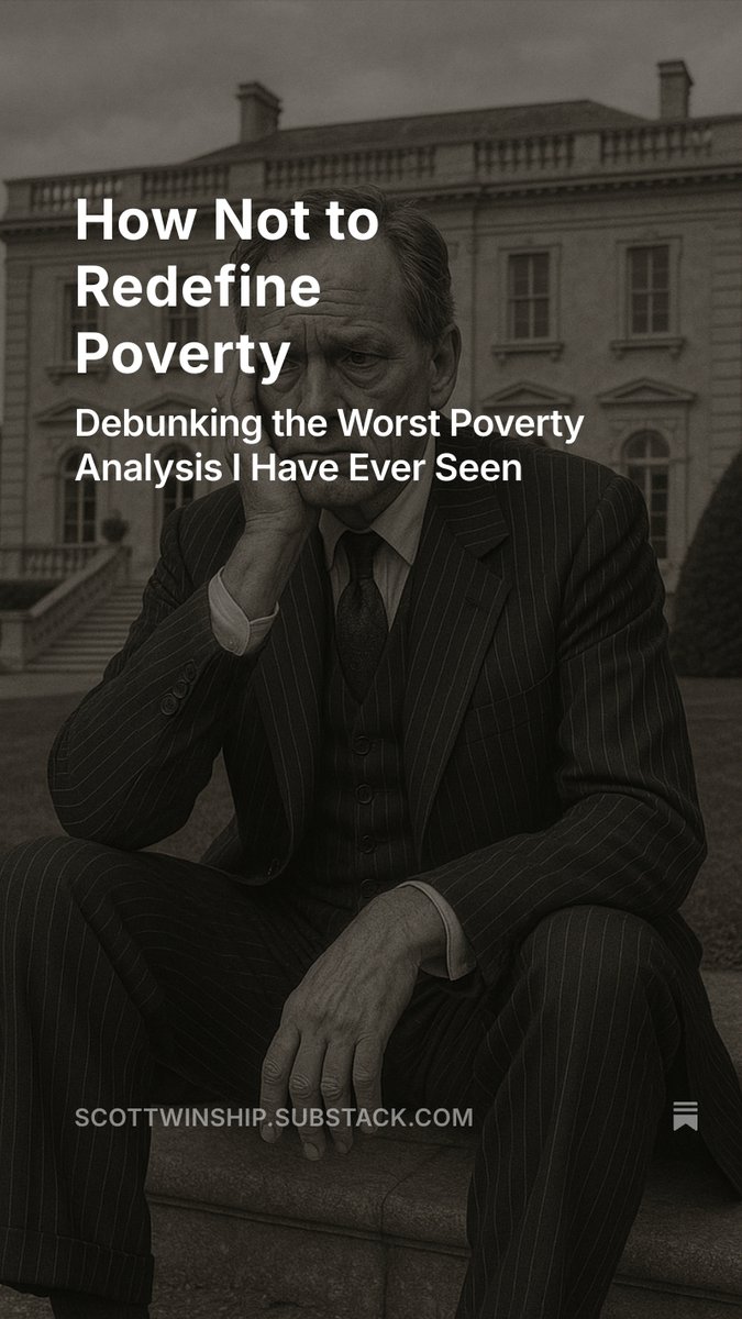 swinshi's tweet image. OK, here&apos;s my damn critique (or part of it) of the viral @profplum99 essay advocating for a &amp;lt;checks notes&amp;gt; $140,000 poverty line
Pull quote: &quot;It is…The Worst Poverty Analysis I Have Ever Seen. (And I’ve read Matthew Desmond!)&quot;
Also very happy with that Dorothea Lange-style image