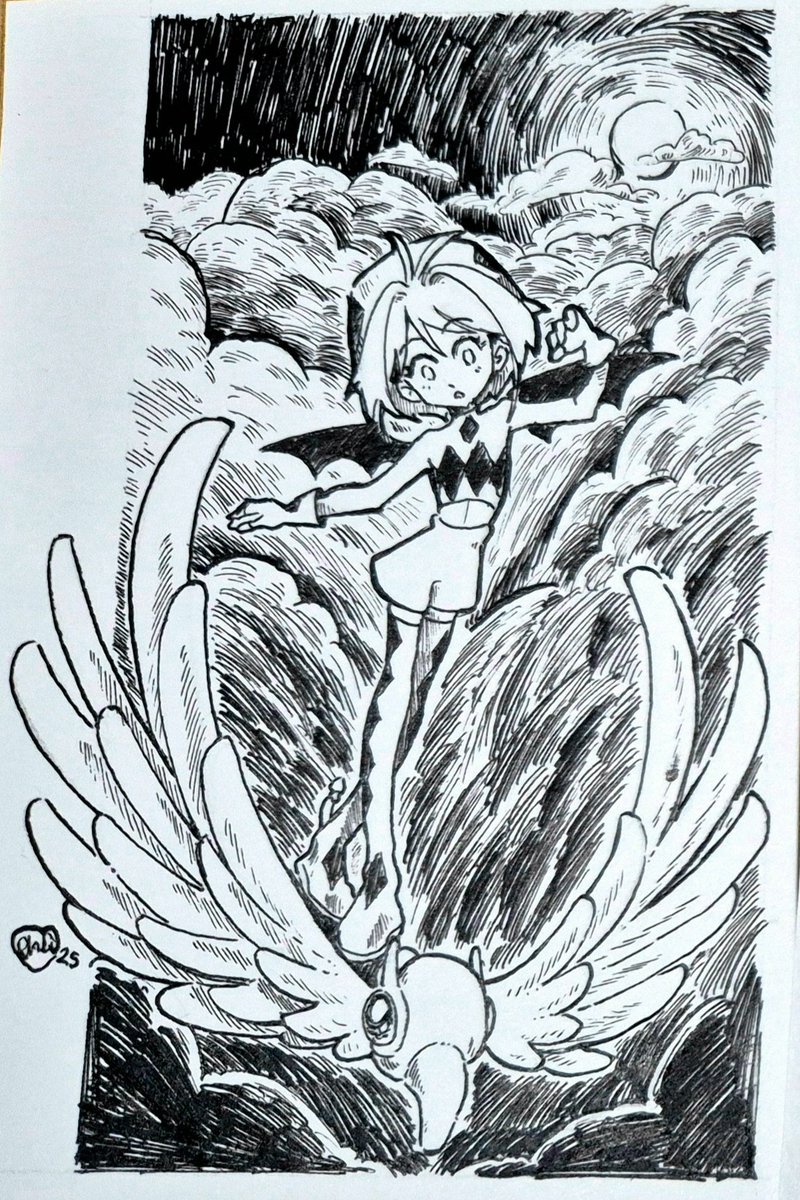 The traditional pen and ink Card Captor Sakura drawing I made for Brisnova!