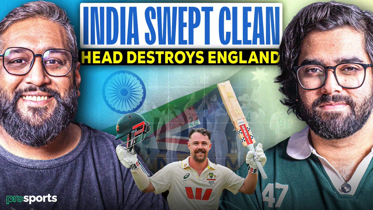 ProSportsStudio's tweet image. South Africa clean sweeps India in India, Travis Head destroys England and ends the 1st Test Match of the Ashes in 2 days. We critically reviewed both the games in our latest podcast! 🎙️ 

Watch Now: yt.openinapp.co/jt8wf

@Saad10Nasir @DeafMango
