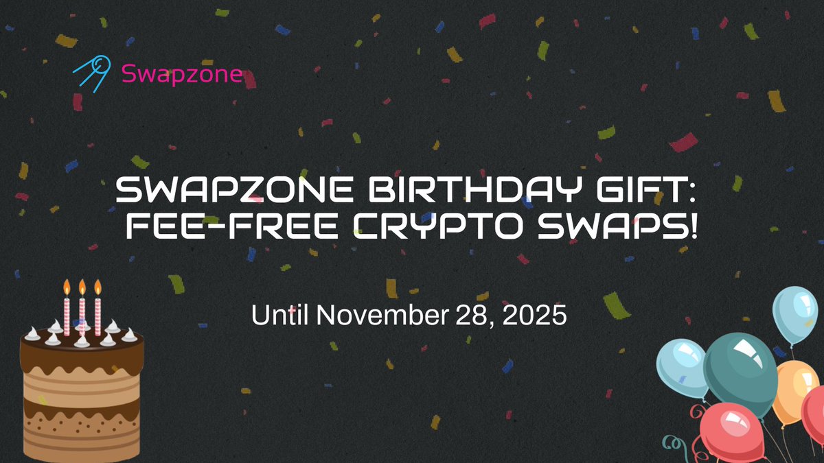 Swapzone_io's tweet image. 🎉 Our Birthday Is Coming Up on November 28!

We’re celebrating another year of Swapzone – and before the big day arrives, we want to say a huge thank you to all our users and partners. 

Your trust and support are the reason we get to grow, build, and push the future of crypto…