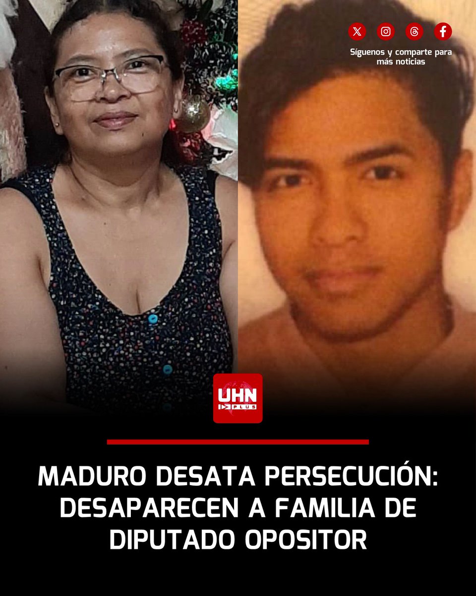 🇻🇪‼️ | URGENTE — La tiranía de Maduro secuestró y desapareció en Charallave a varios familiares del diputado opositor Fernando Orozco, hoy en la clandestinidad; entre las víctimas están su hijo Brayant, su esposa Dilia —con grave condición cardíaca— y su exesposa Carolina. En el