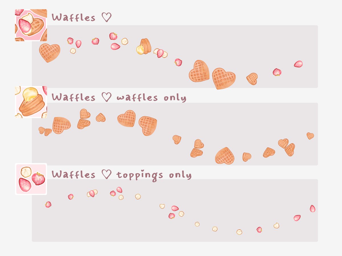 _yukiflake's tweet photo. 🎀 ʜᴇᴀʀᴛ-sʜᴀᴘᴇᴅ ᴡᴀғғʟᴇs 🧇 【 CLIP STUDIO ASSET 】 #yukiko_assets

i made the waffles i drew into a brush that you can use for your own works !! i just really like waffles... 😋🩷 it'll be free for 48H ✨

https://t.co/XZhfbCgXlr https://t.co/W6eTdgoRcX