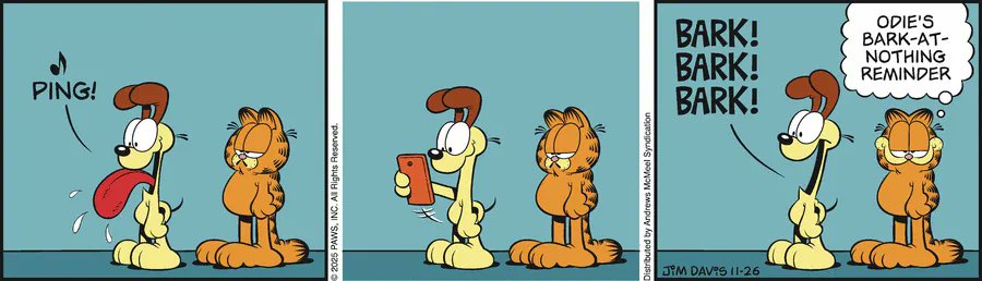 Garfield by Jim Davis for Wed, 26 Nov 2025