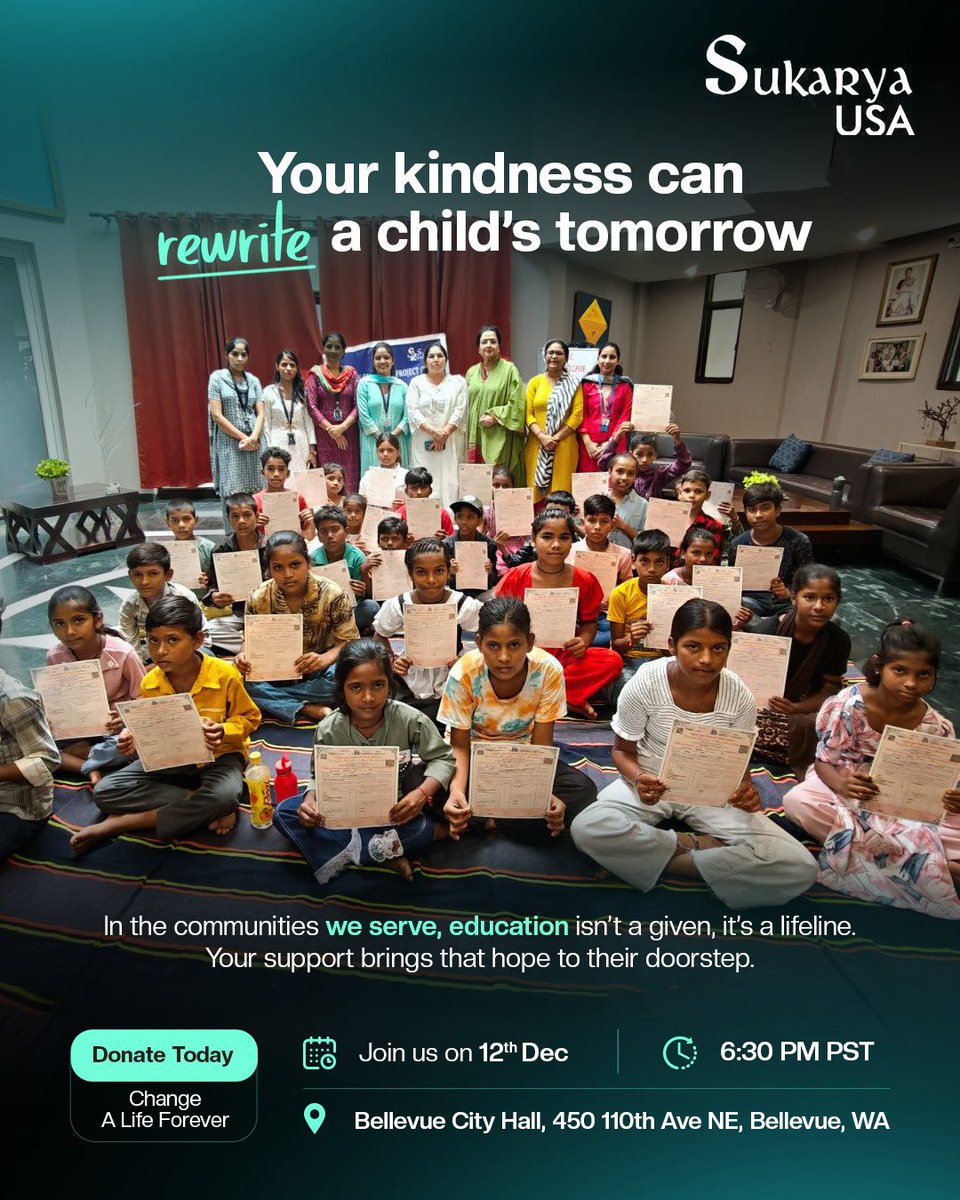 On this #Thanksgiving, we’re grateful for every soul who stands with us, who believes that every child, deserves the chance to learn and dream. Your kindness fuels our mission. Your generosity opens doors that were once closed. eventbrite.com/e/197488068930… #FuelTheFuture #ThankYou