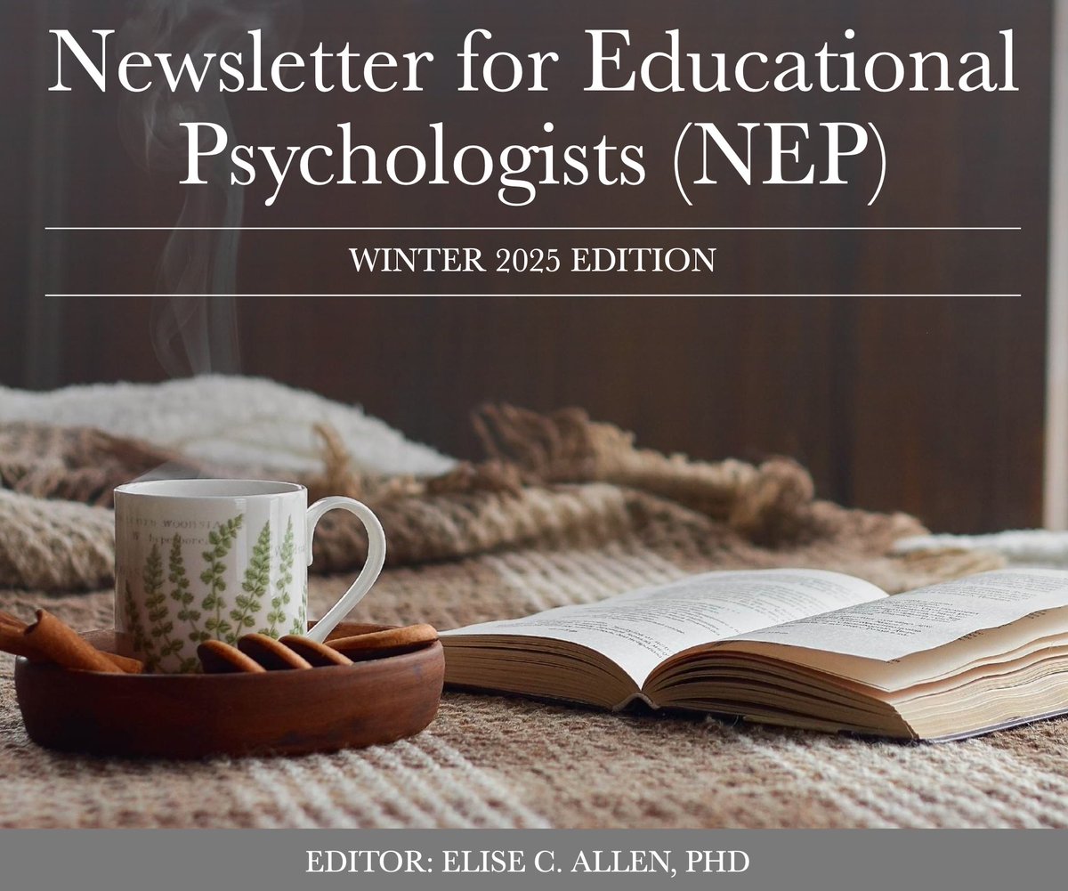 📚 #NEP: We're pleased to announce that the Winter 2025 edition of Newsletter for Educational Psychologists (NEP) is now available! A copy of the newsletter can be found here for your reading pleasure: apadiv15.org/publications/n…