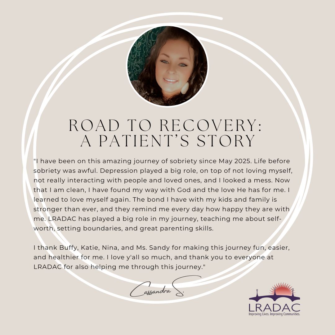 LRADACSC's tweet image. Road to Recovery: In the spirit of Thanksgiving, we share a wonderful story of LRADAC patient Cassandra S., who has successfully completed the LRADAC Women&apos;s Outpatient Program, Parenting, and Moms Program.  Happy Thanksgiving to the worldwide #RecoveryCommunity!