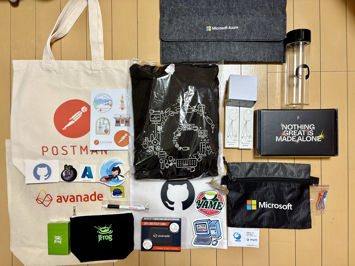 _yochan__'s tweet image. 💡やったこと

《Java》紫本

計:25分

💪感想
午後休もらって #GitHub Universe&apos;25 Recap Tokyoへ
Octocatのネイルしてもらった😺🐙
生Postmanもいた🪐
戦利品もたくさんいただきました🙏
来年も絶対行くぞー！！

#RaiseTech
#Java
#今日の積み上げ
#学習記録 
#JPIN