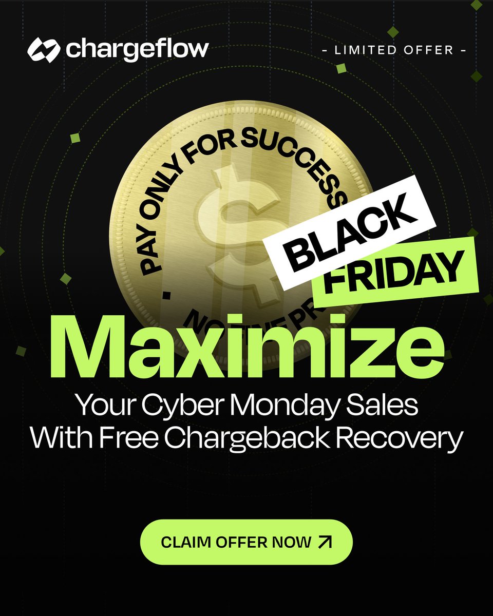 BFCM will spike your sales.
January will spike your disputes.

If you’re seeing:
📈 Volume up
📈 First-time buyers up
📈 AOV up
You’re also going to see…
📉 Refund abuse
📉 Return scams
📉 Chargebacks

Most fraud happens after the holidays.

This year, Chargeflow is giving