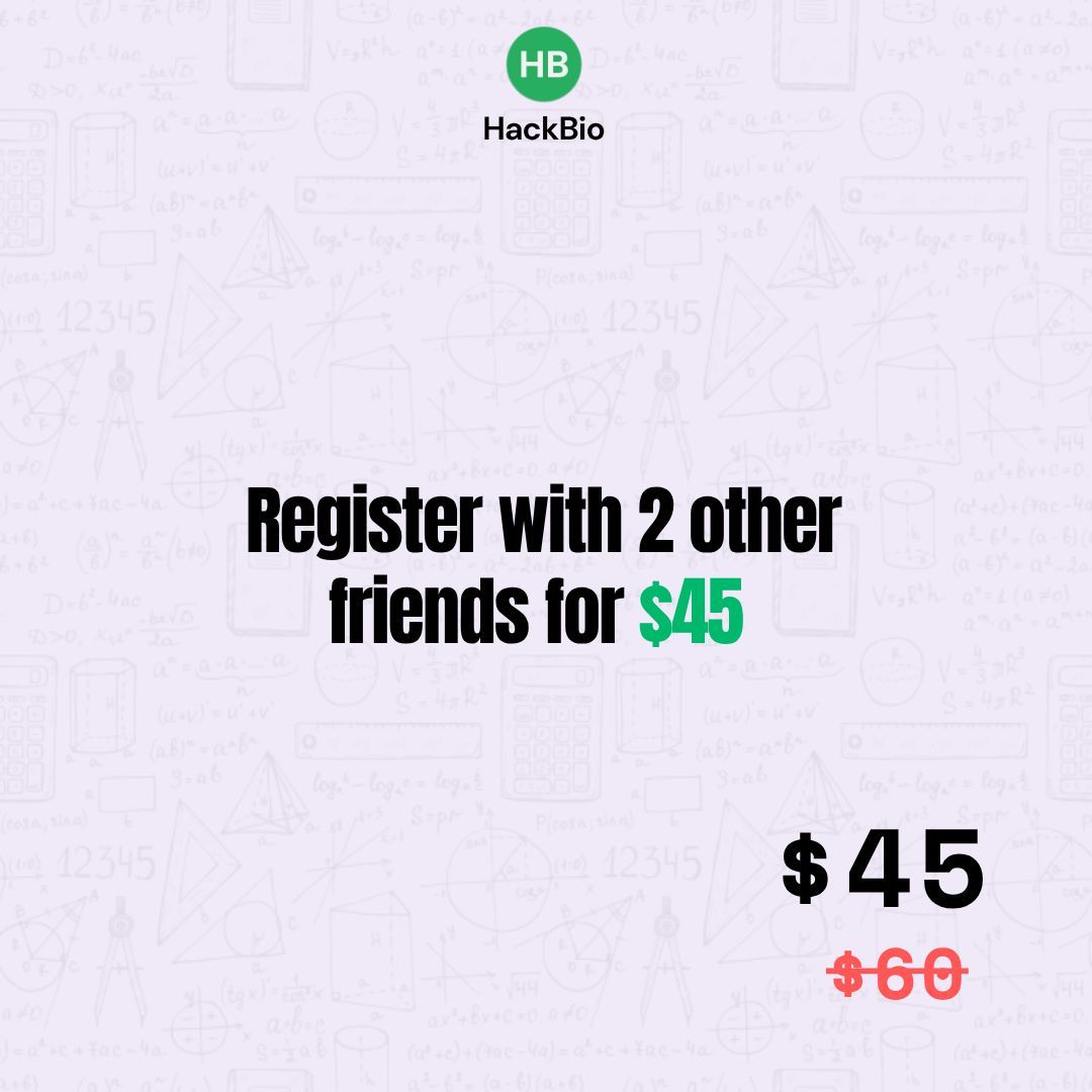 TheHackbio's tweet image. Your friends are about to learn bioinformatics without you. 👀

Unless you join them for this deal:
3 PEOPLE = $45 TOTAL

📅 January 18th
🔗 Register as a group:  buff.ly/c8p5cFi 
Don&apos;t be the one who forgets to sign up

Tag your crew. Make it happen. 🧬 
#Hackbio