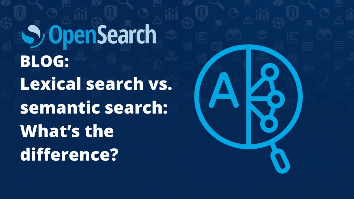 OpenSearchProj's tweet image. 💡 Lexical search vs. semantic search: what’s the difference?
Let’s take it back to the basics. Lexical search vs Semantic search! Both have their place, and knowing when to use each is key to building smarter search experiences.

✨ Learn more in this blog by Kassian Wren,…