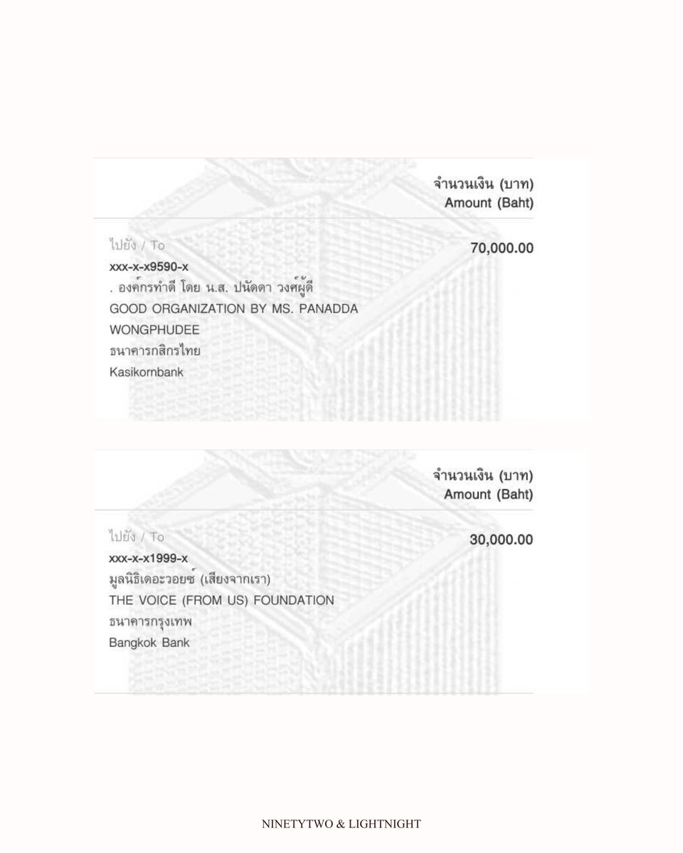 ninetytwo_th's tweet image. Ninetytwo &amp;amp; Lightnight ขอร่วมส่งความห่วงใย
และกำลังใจถึงทุกท่าน ที่ได้รับผลกระทบจากเหตุการณ์น้ำท่วมครั้งนี้

เราขอเป็นส่วนหนึ่งในการช่วยเหลือผู้ประสบภัยและทีมงานทุกฝ่าย 

โดยสนับสนุนเงินช่วยเหลือจำนวน 100,000 บาท

ขอให้ทุกท่านผ่านช่วงเวลานี้ไปได้อย่างปลอดภัย🤍

#NINETYTWO
