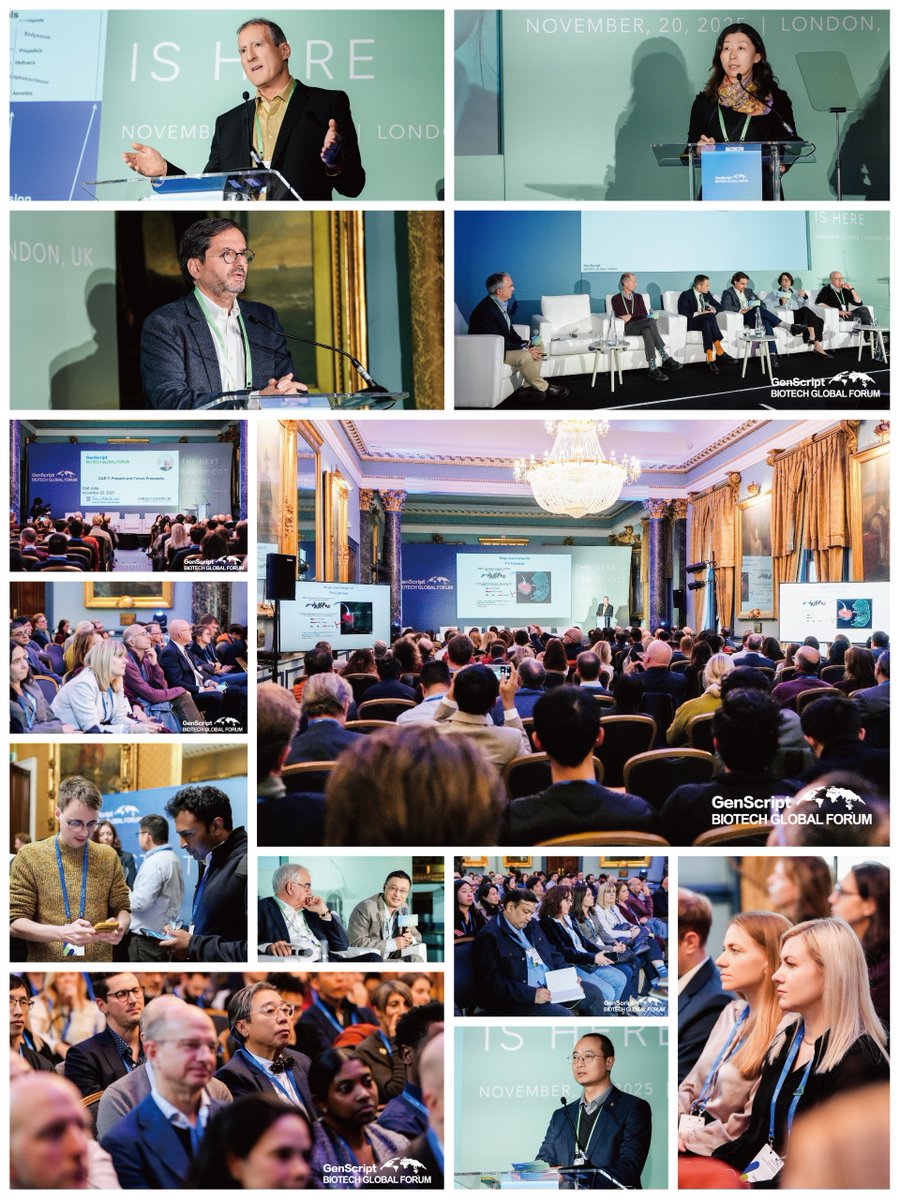GenScript's tweet image. #GenScript Biotech Global Forum London 2025 successfully concluded last week. Click the link below for insights from pioneers like Dr. Craig Mello, Dr. Carl June, and Dr. Miguel Forte, who inspired meaningful discussions on #CGT.

👉 Forum highlights: bit.ly/3XLAgL4
