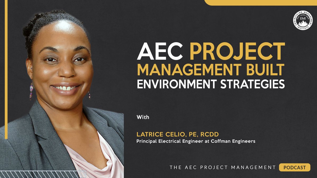 🏗️ #BuiltEnvironment Insights -  In this week's #AECProjectManagement podcast, Fiona Johann talks with Latrice Celio, P.E., RCDD from <a href="/CoffmanEngineer/">Coffman Engineers</a> about how project management drives better built environment outcomes.👉 Listen here: bit.ly/4rrsGmE #ProjectManagement