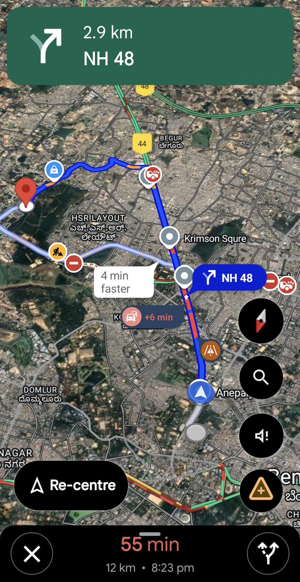DD2sec's tweet image. Bangalore: where the weather is a dream and the traffic is the wake-up call.

55 mins for 12 kms!