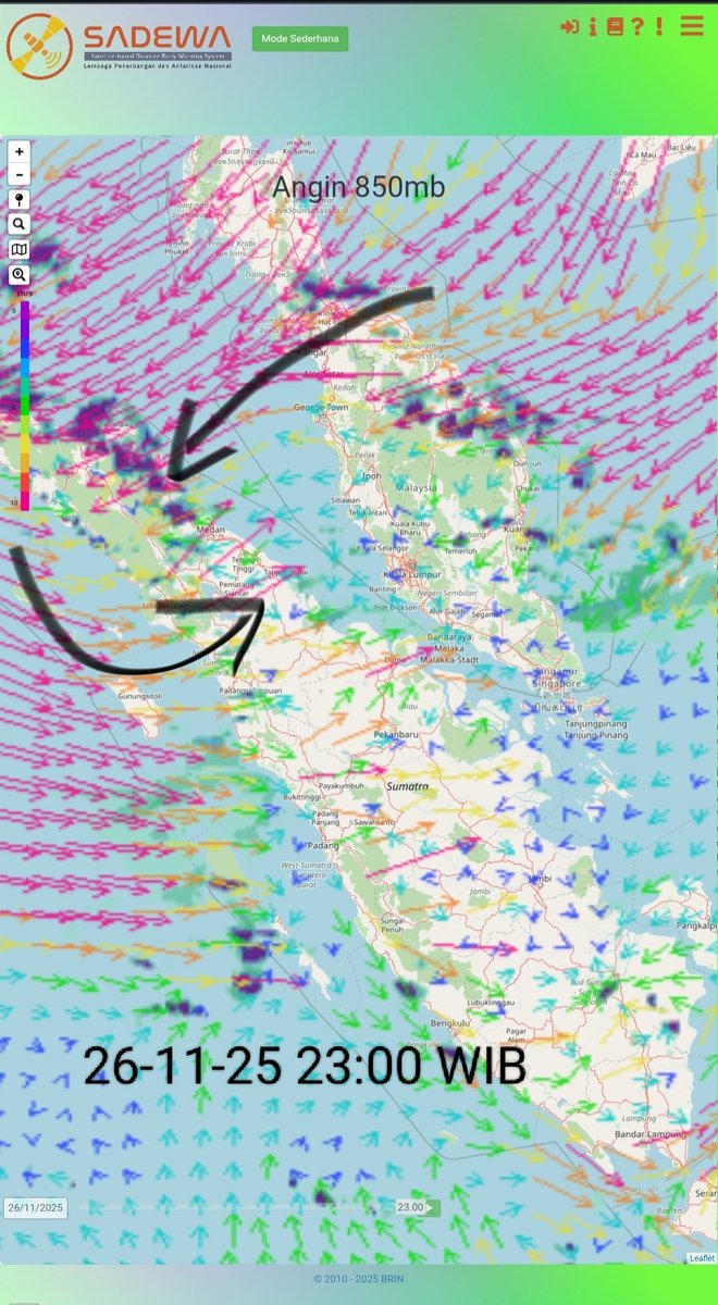 Update: telah diberi nama Senyar meskipun masih tergolong siklon tropis 0 atau lemah, posisinya kini berada di Medan, Sumatra Utara. Meskipun gerakan sikloniknya mulai pecah/terurai/melebar, namun sirkulasinya berpotensi terbentuk kembali dan menuju ke selat Malaka esok hari.