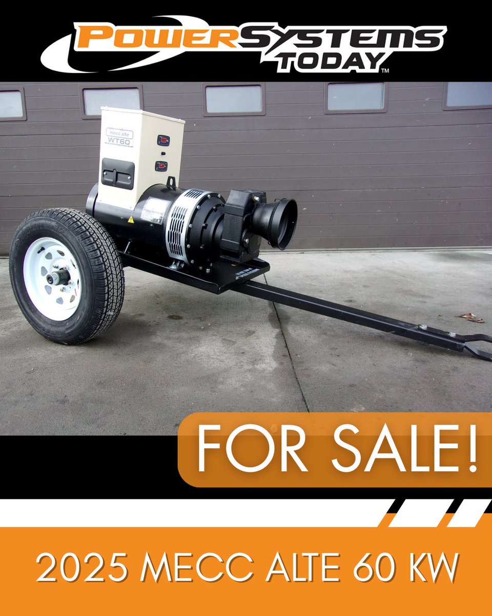 PowerSysToday's tweet image. Check out this PTO Generator on #PowerSystemsToday!

⚡2025 MECC ALTE 60 KW⚡
⚡(315)258-7020
⚡Seneca Falls, New York 
⚡60 Hertz

See more HERE!➡️ow.ly/Bc3n50Xw6Bq

 #PowerSystems #PTOGenerator #SenecaFallsNY #PowerSystemsToday