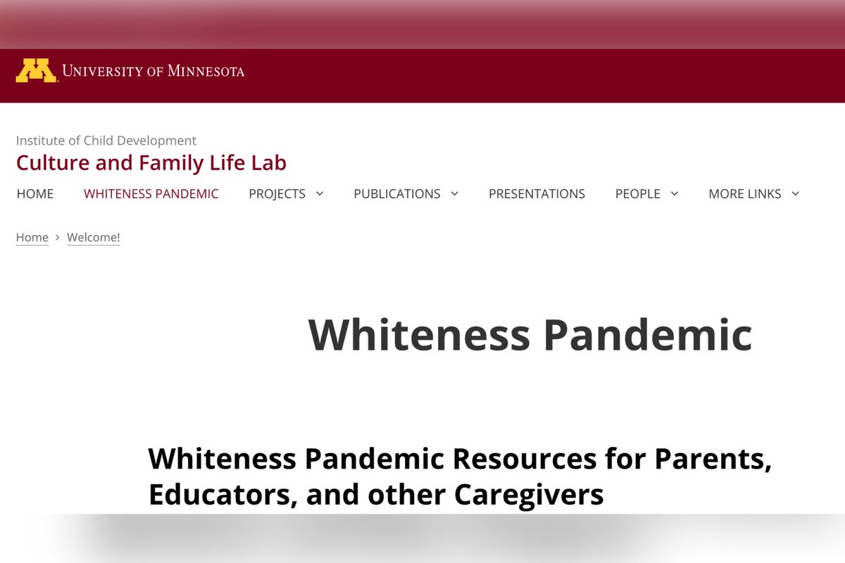 AlphaNews's tweet image. University of Minnesota project declares ‘whiteness’ a ‘pandemic’ that parents are obligated to ‘halt and reverse’

The website describes the &quot;family system&quot; as &quot;one of the most powerful systems involved in systemic racism.&quot;